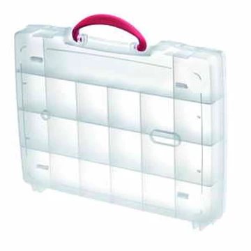 Műanyag tároló doboz 325x255x52 mm 21 rekeszes